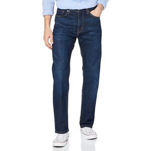 Open Box - Levi's -  Men's 505 Regular Fit Straight Jeans Dark Wash